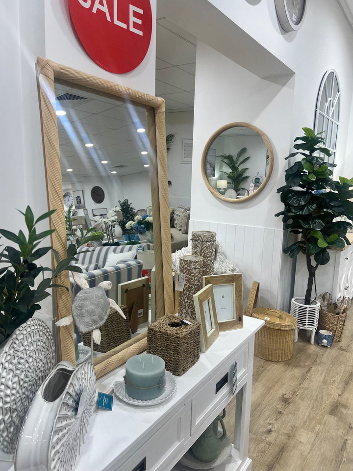 Trainor Bamboo Wrap Mirror Rect Large