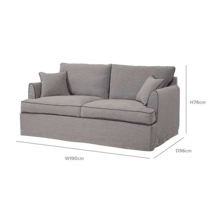 Hampton  2.5 Seater Sofa Pebble Grey