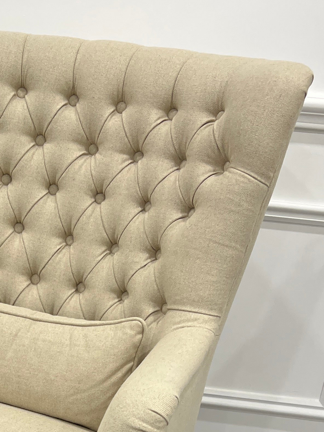 Hampton Wingback Armchair Natural