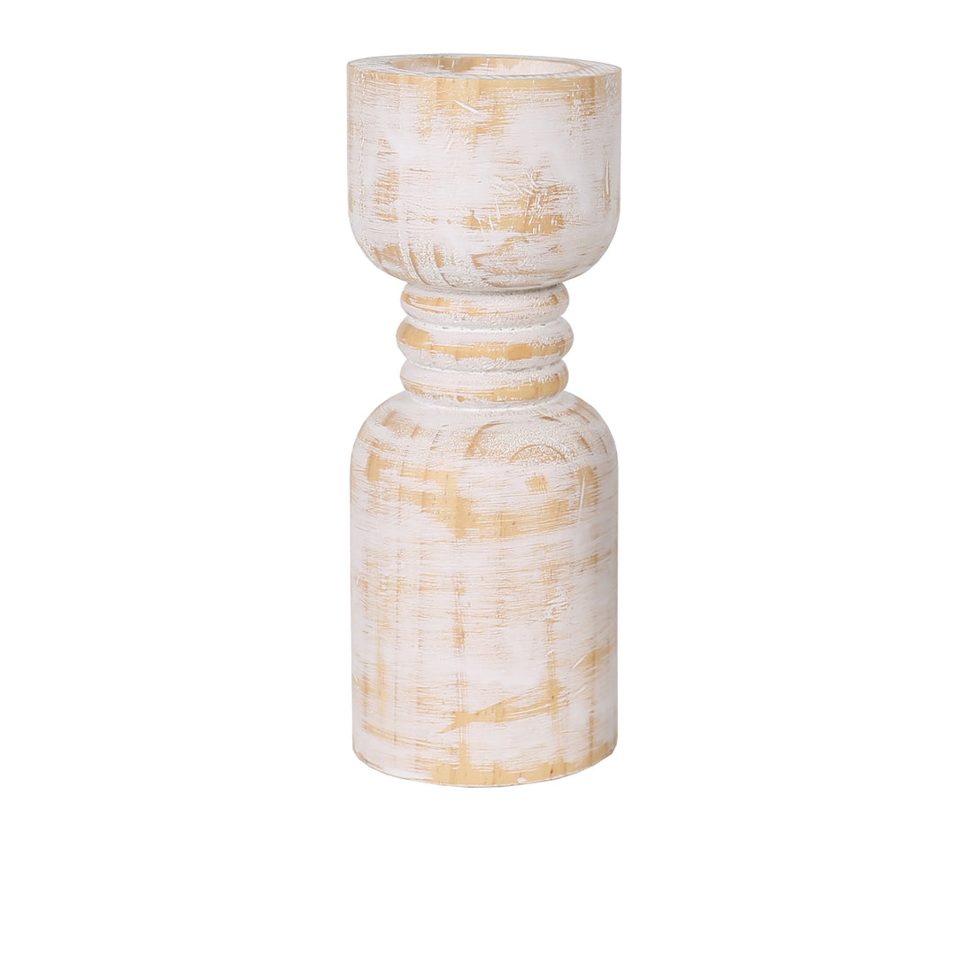 Contemporary Carved Loop Pillar Candleholder Large