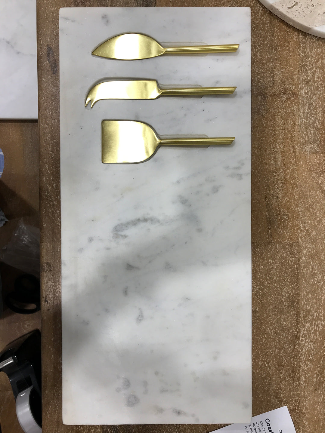 Otis Marble Cheese Board Set Sml