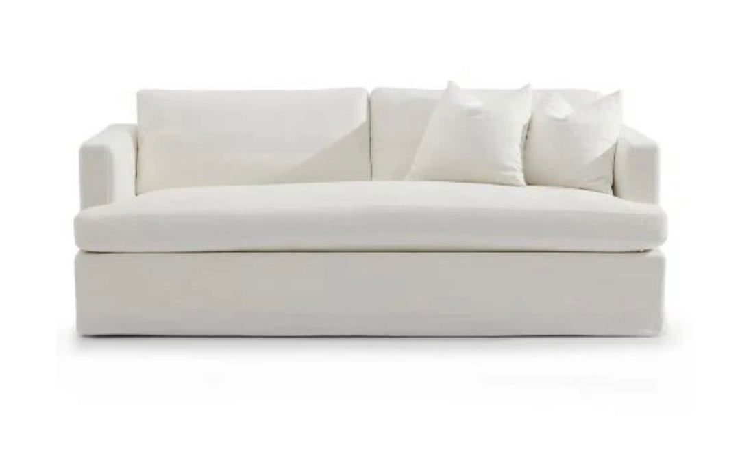 Manhattan 3 Seater Sofa White Linen