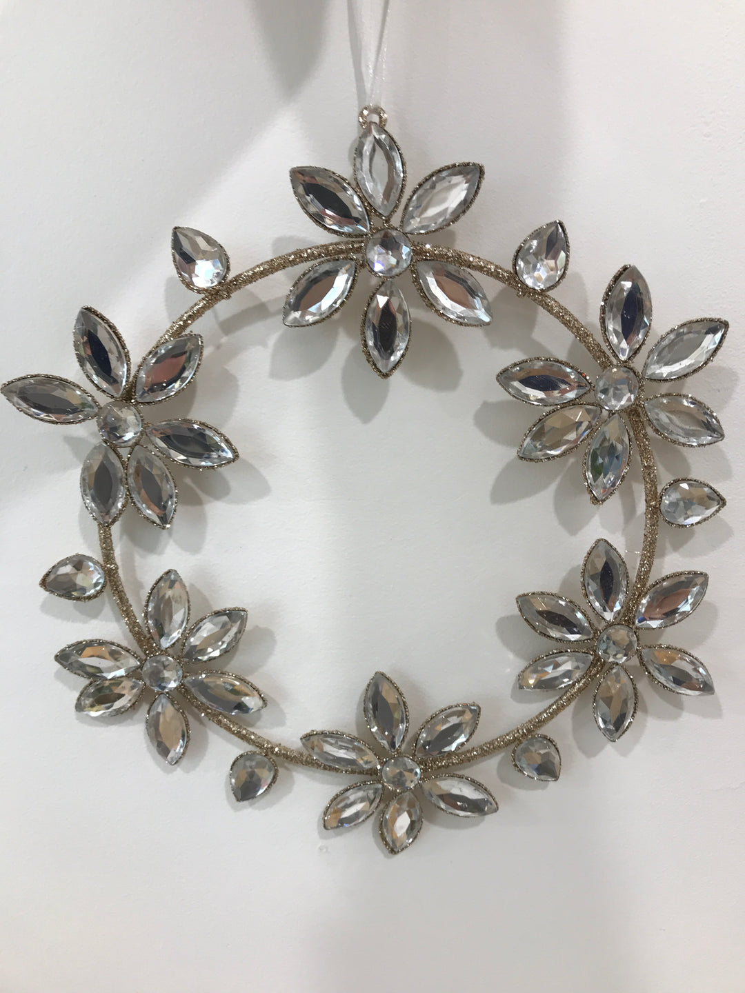 Champagne Silver Flower Wreath