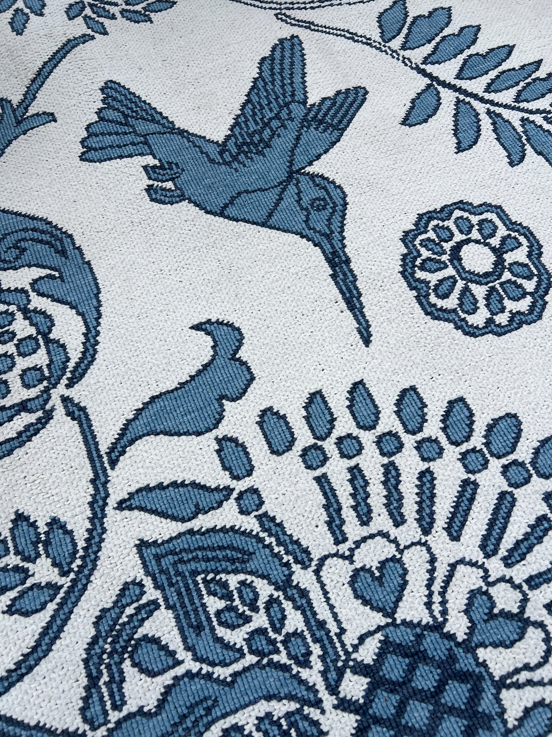 Outdoor Blue Bird Rug