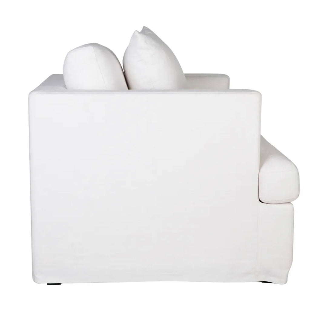 Manhattan Armchair White Linen