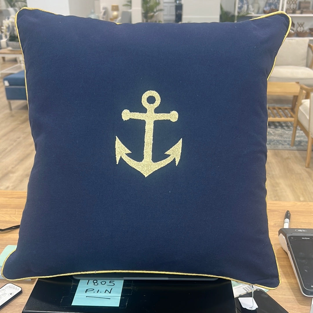 Hamptons Nautical Anchor Cushion