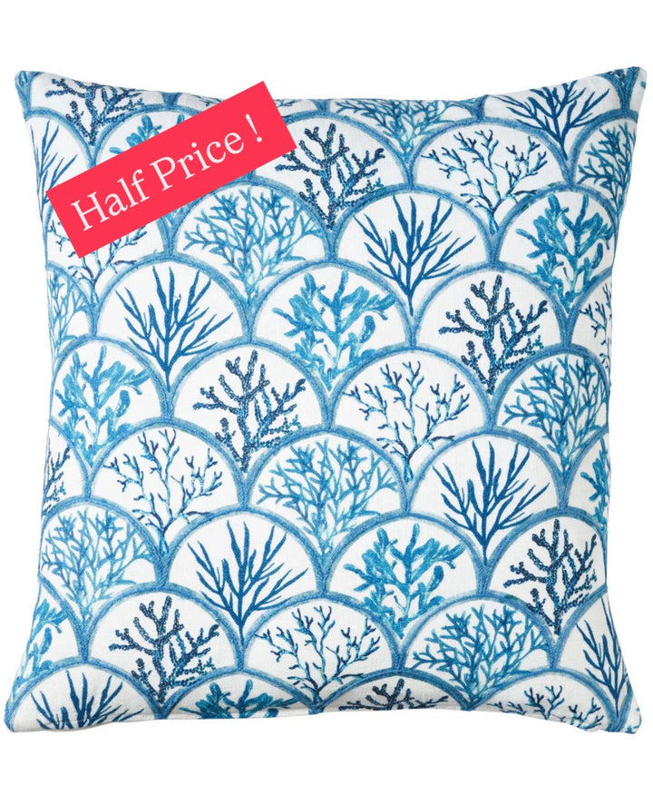 Coral Bleu Cushion