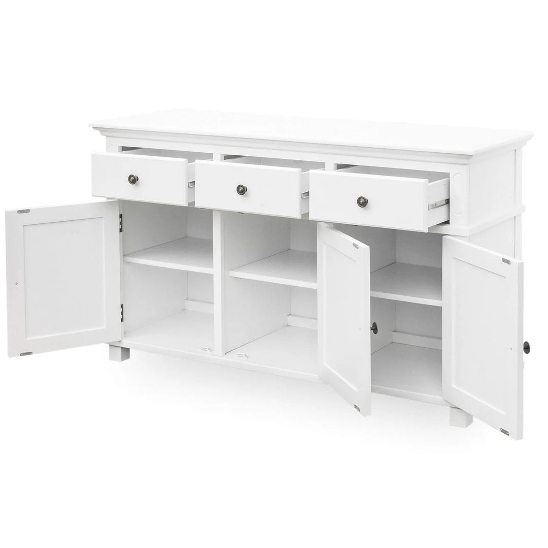 Sorrento Hamptons 3 Drawer Buffet White FLOORSTOCK