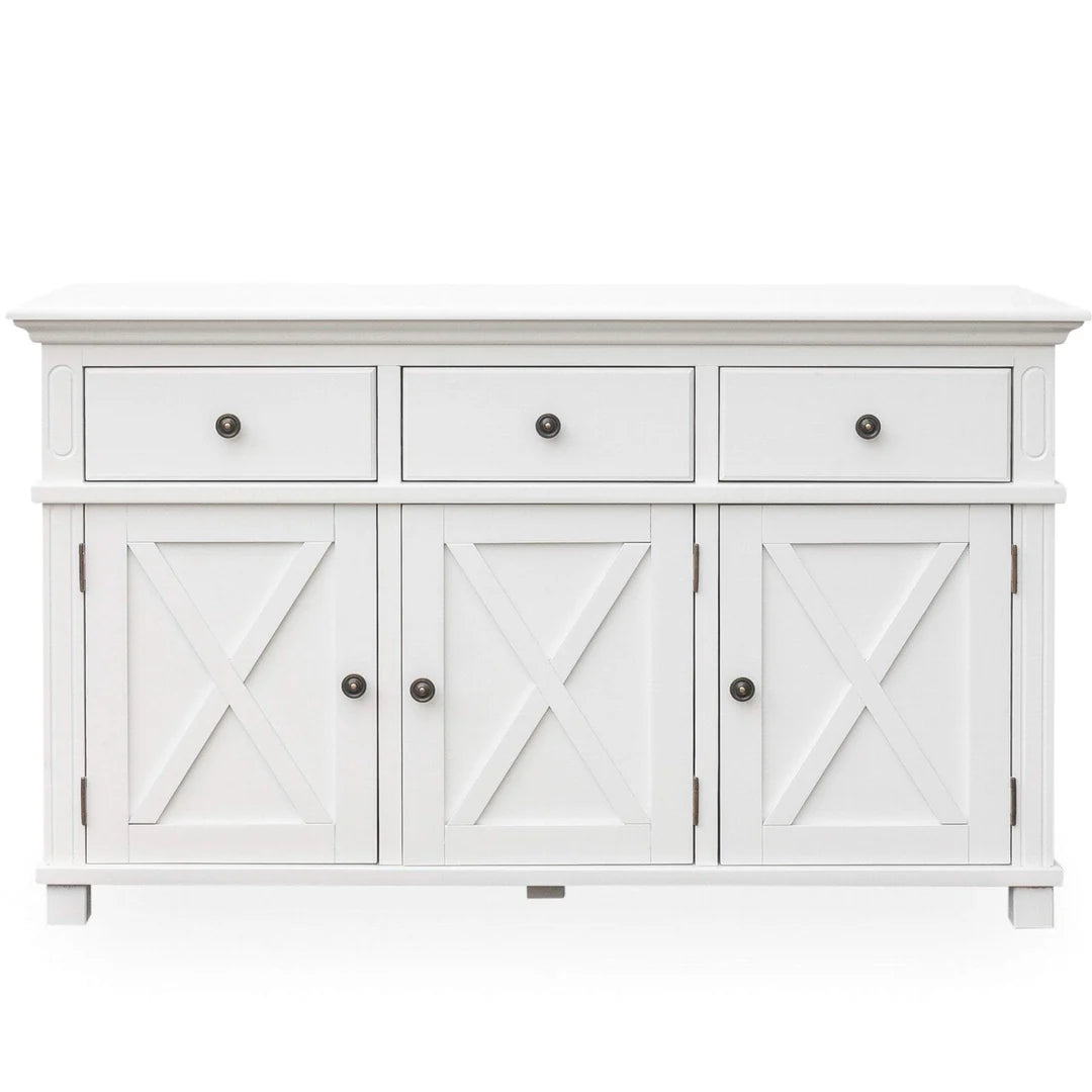 Sorrento Hamptons 3 Drawer Buffet White FLOORSTOCK