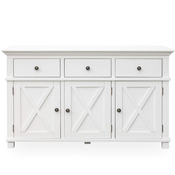 Sorrento Hamptons 3 Drawer Buffet White FLOORSTOCK