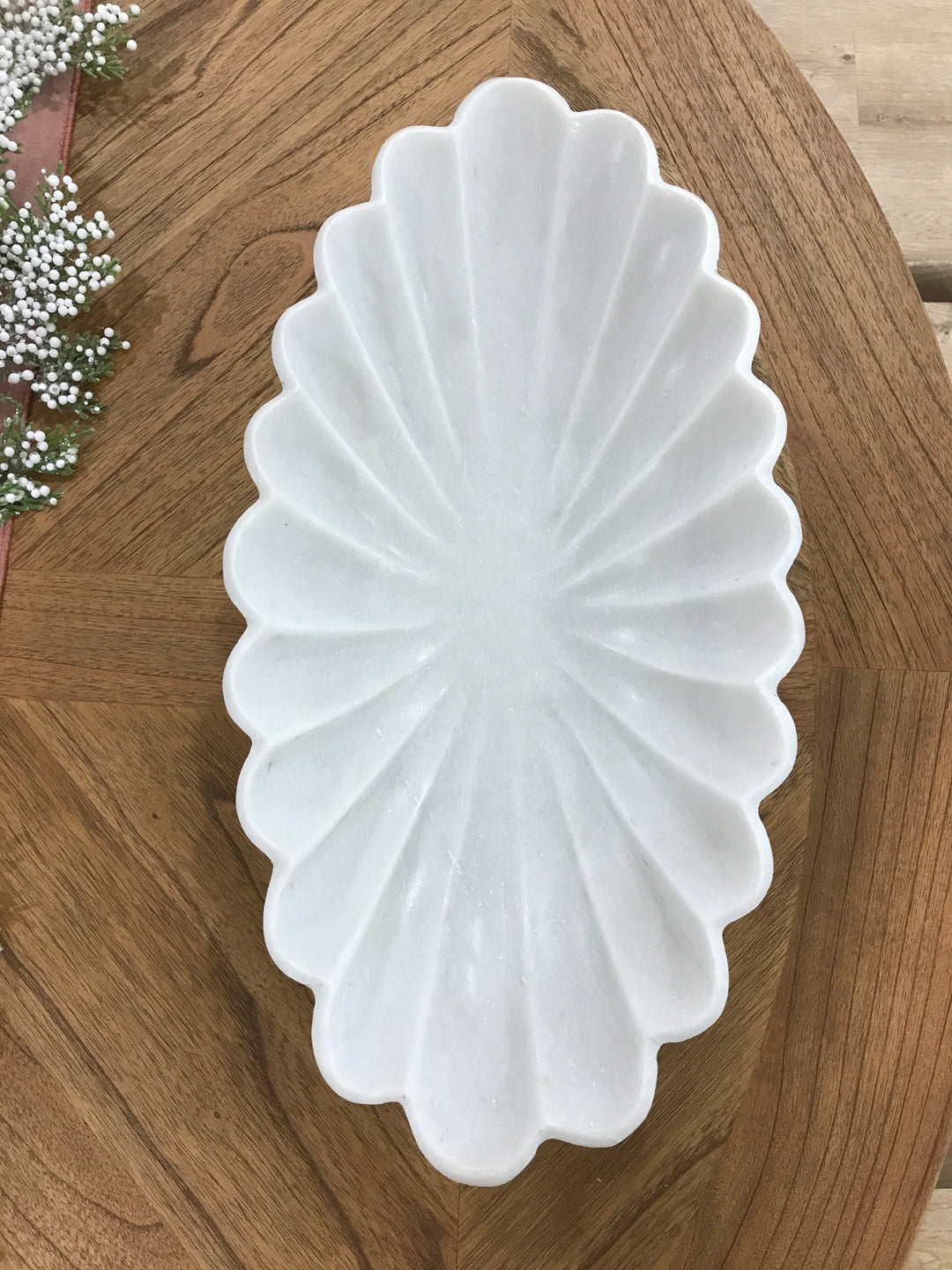Flor Marble Oval Bowl