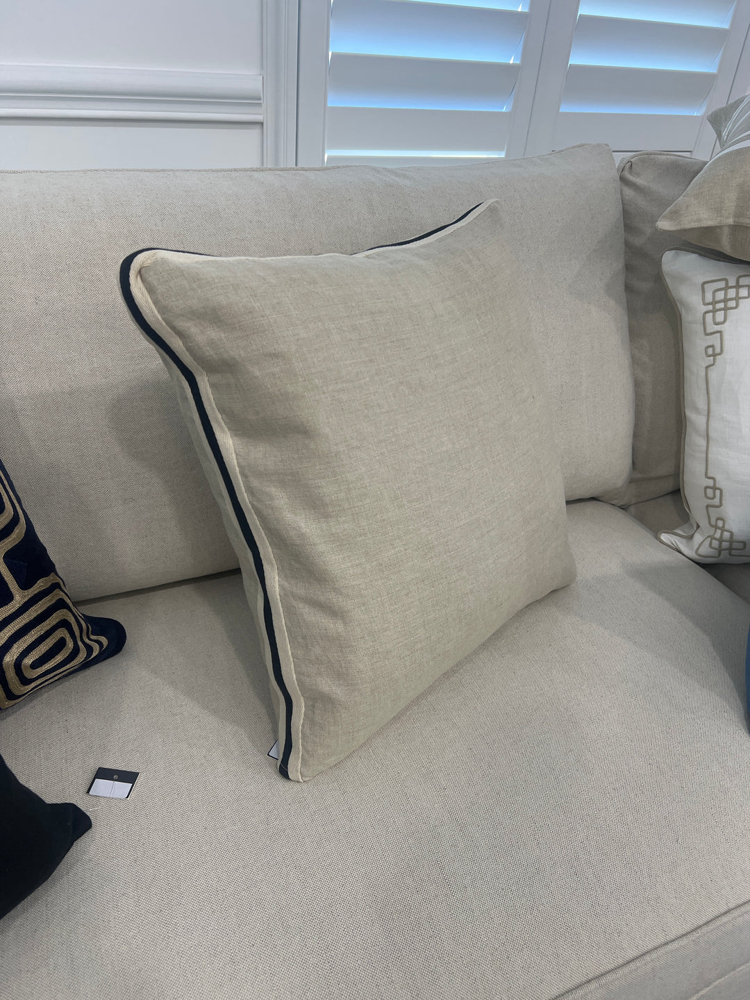 Hamptons Linen Kensington Edge Cushion