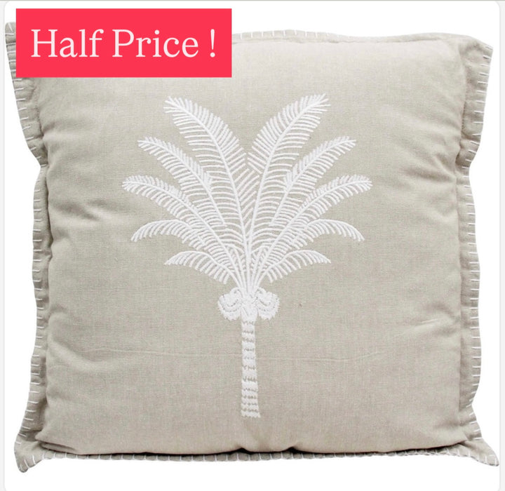 Palm Cove Natural Chambray Cushion