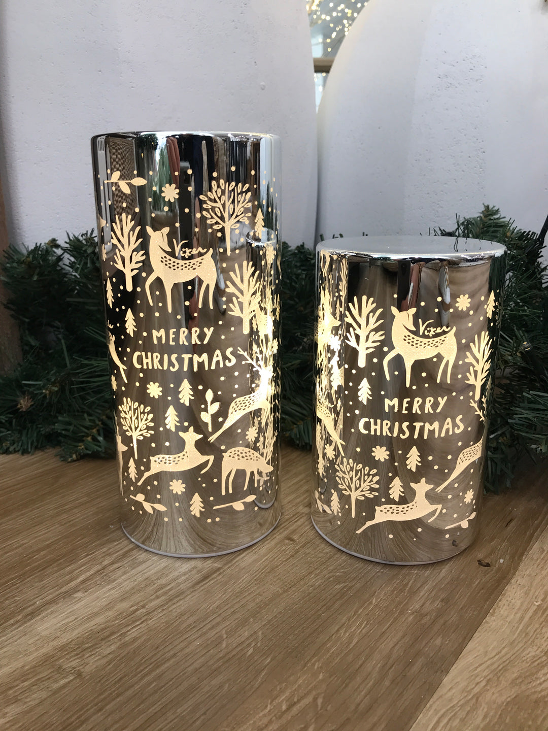 Electro LED Xmas pillar Sml