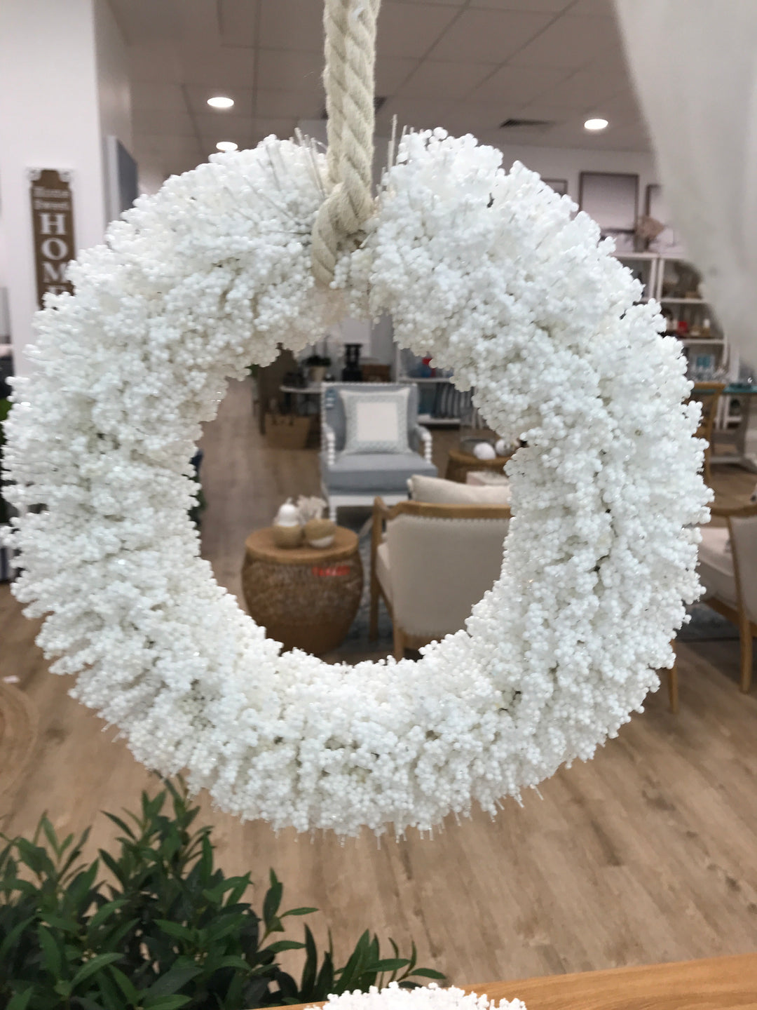 White Wreath LED Small