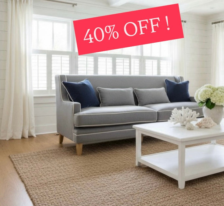 Bondi Hamptons  Grey 3 Seater Sofa