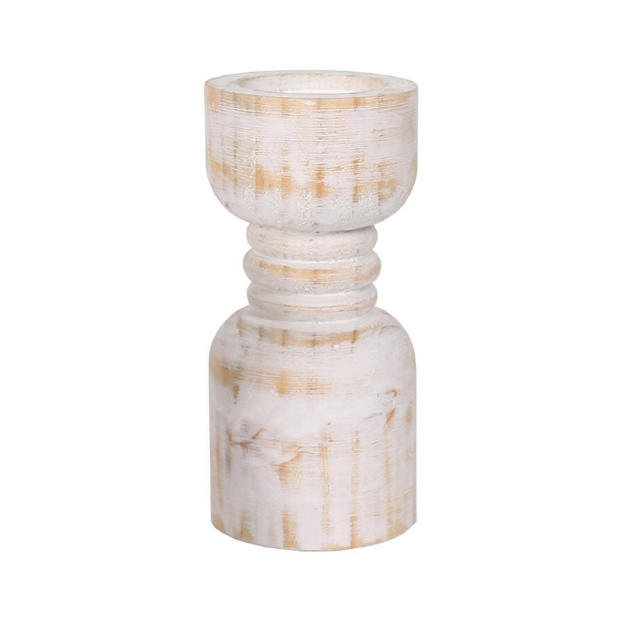 Carved Loop Pillar Candleholder Medium