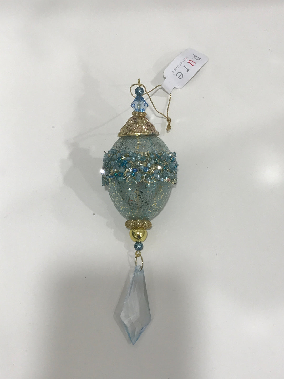 Acrylic crusted champagne Tiffany onion drop