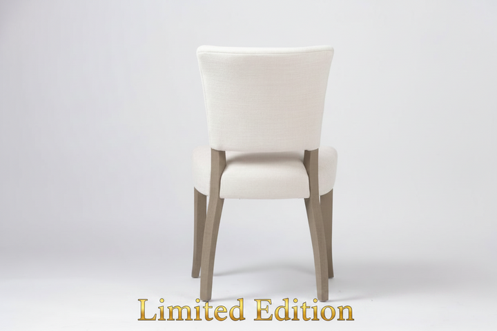 Clara Oakwood Linen Dining Chair Beige No Nails Brown Legs