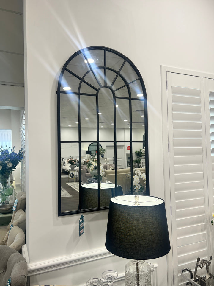 Regency Black Arch Outdoor Mirror