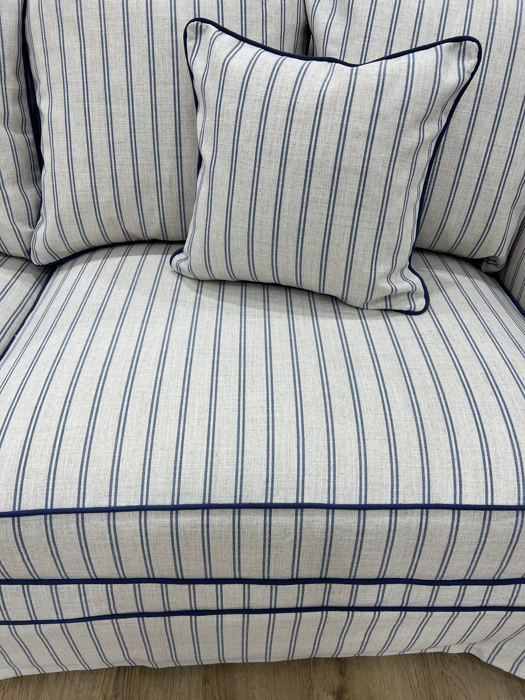 Ayla Hamptons 2 Seater Sofa Pinstripe