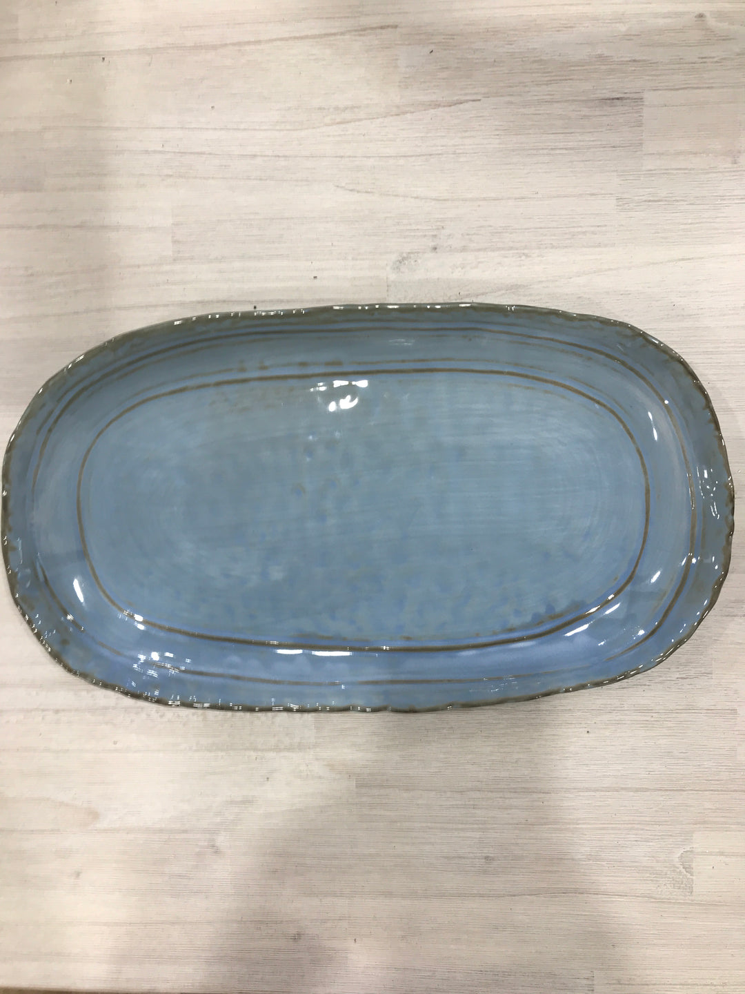 Acqua Ceramic Platter Blue Large
