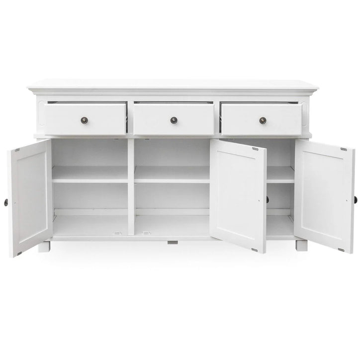 Sorrento Hamptons 3 Drawer Buffet White FLOORSTOCK
