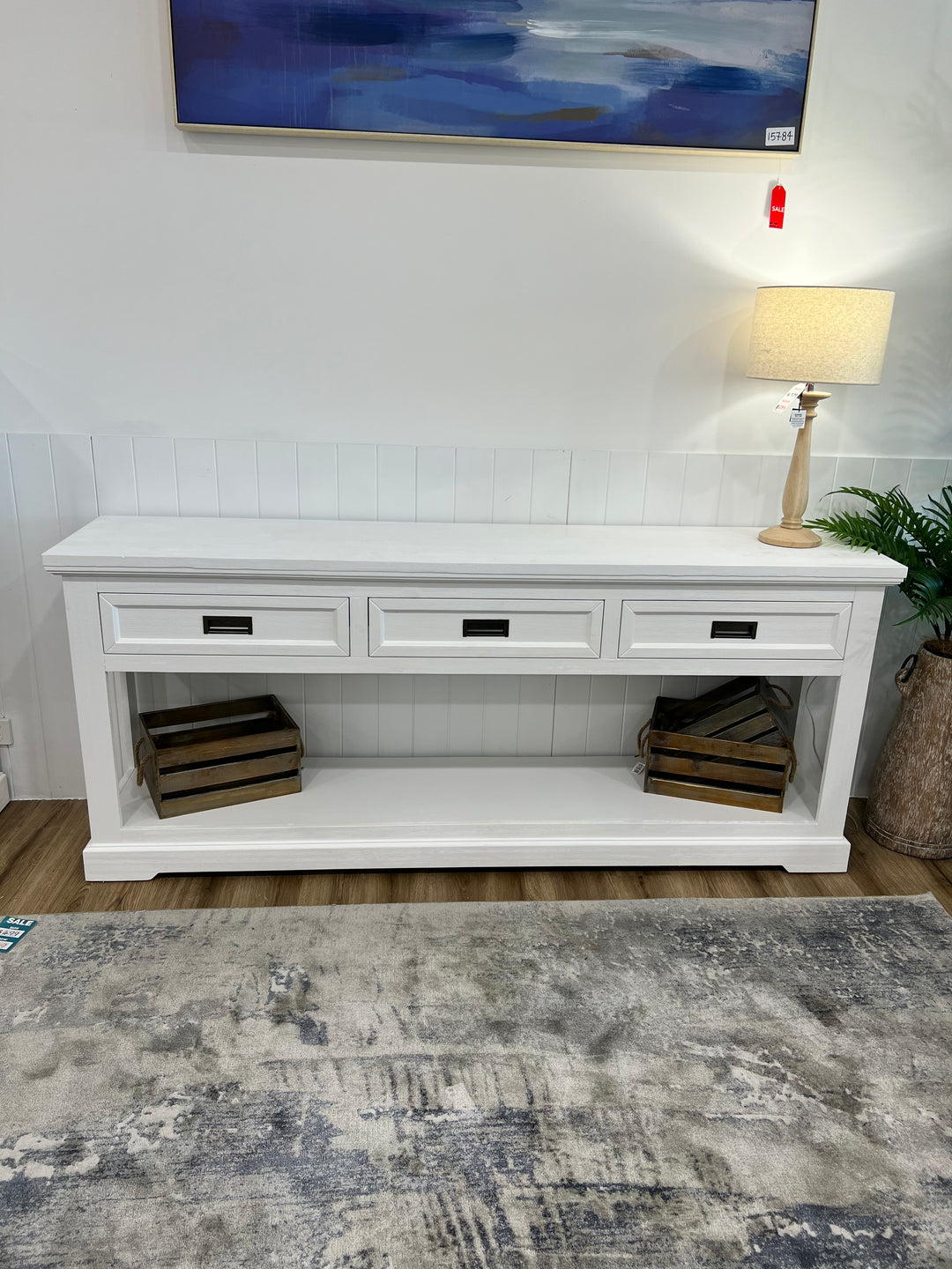 South Beach 3 Drawer Console