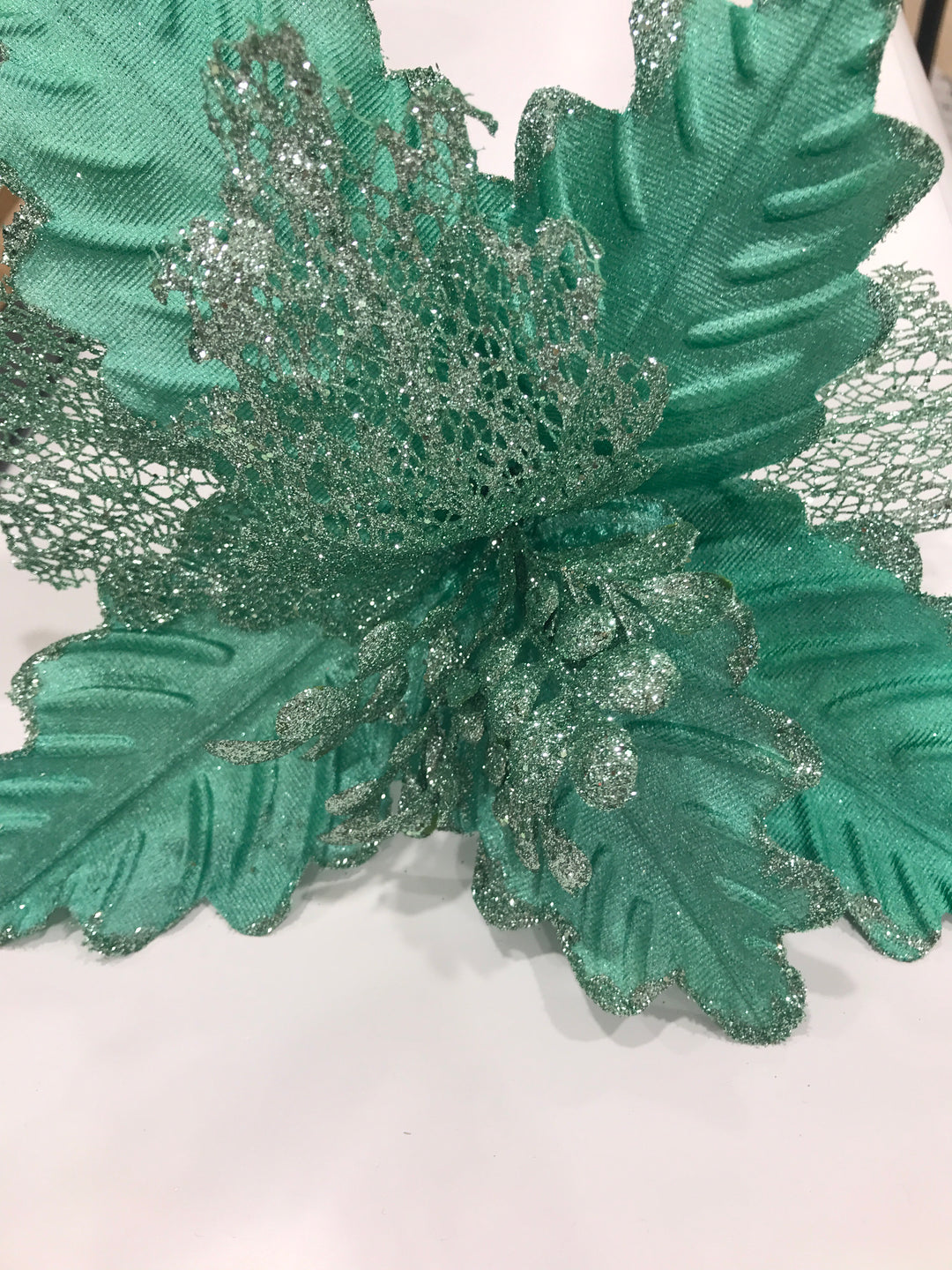 Clip on Poinsettia Tiffany Net Petals