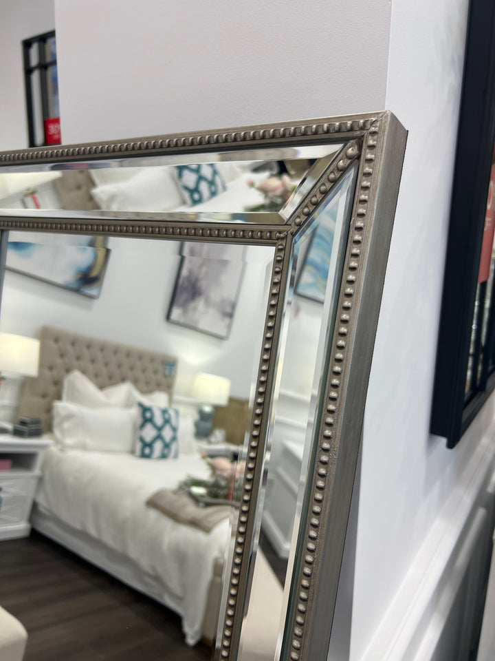 Zeta Antique Silver Standing Mirror
