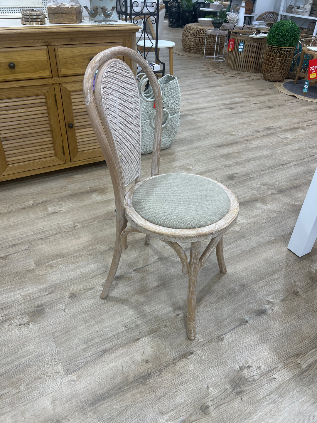 Rattan Back Dining Chair