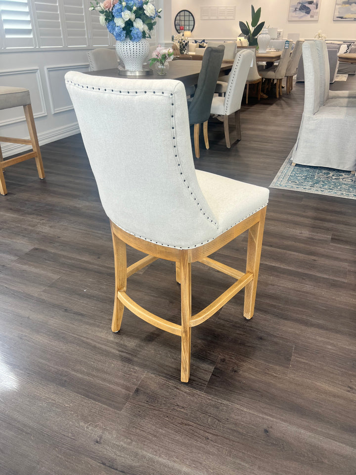 Hampton Linen Counter Chair 65cm Seat Height