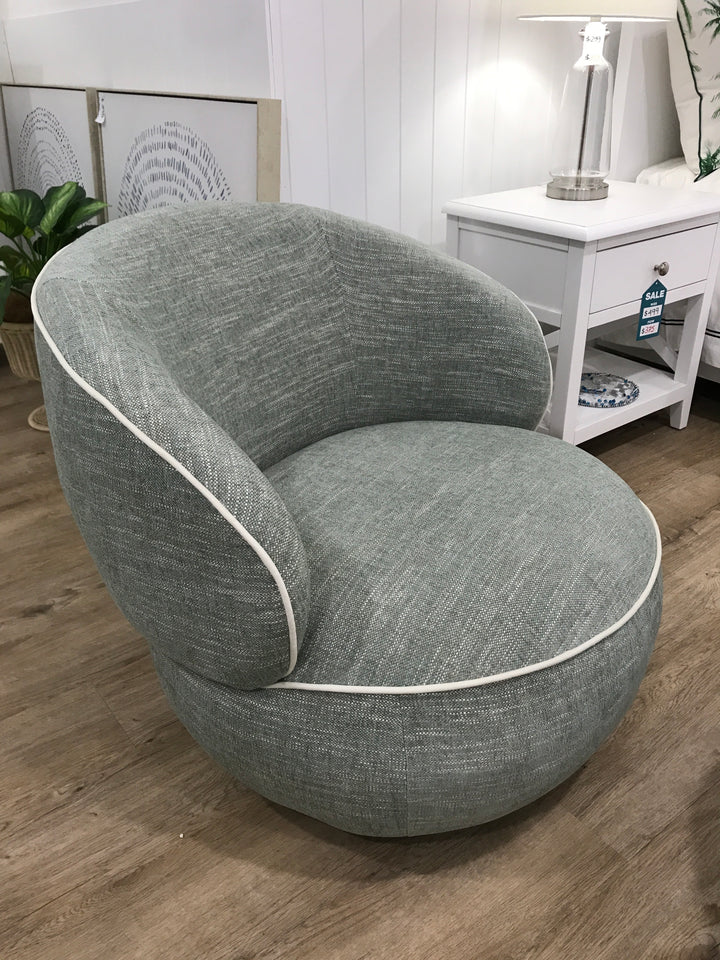 Grace Swivel Armchair Sage/Ivory