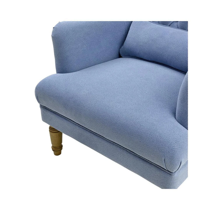 Hampton Sky Blue Wingback Armchair