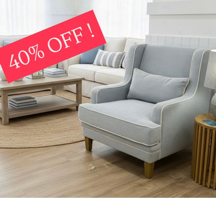 Bondi Hamptons Armchair Duck Egg