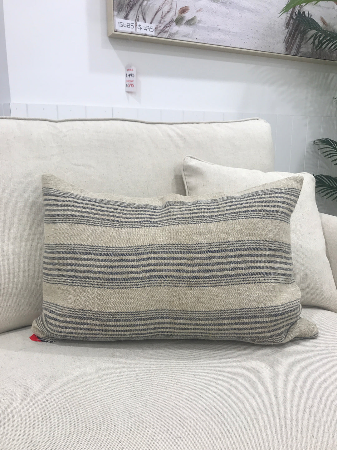 Hamptons Audry Stripe Cushion with Feather insert
