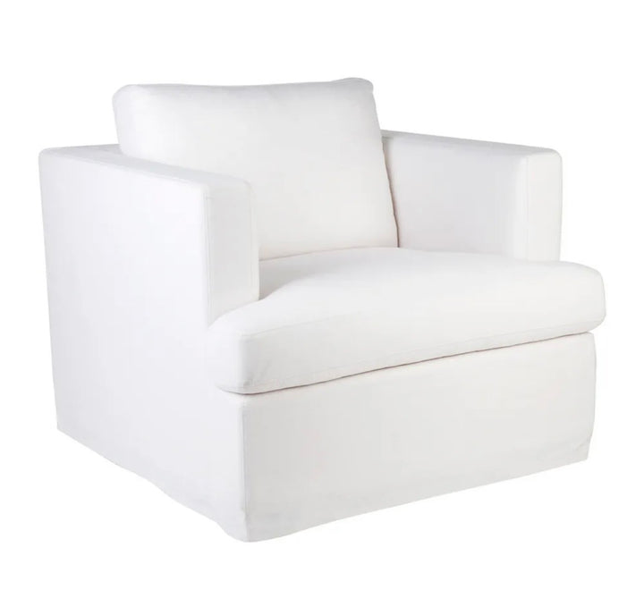 Manhattan Armchair White Linen