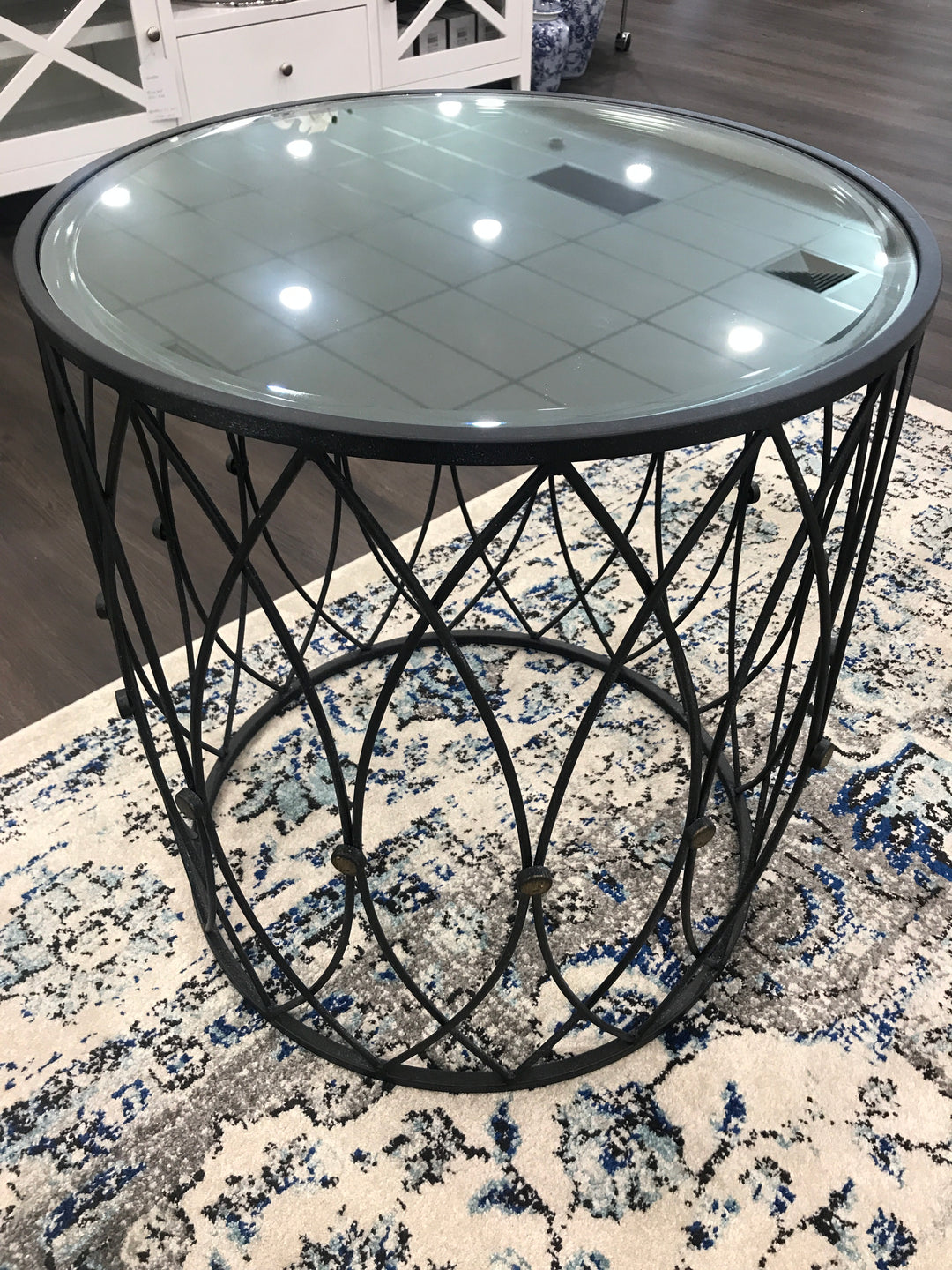Black Iron Side Table Small