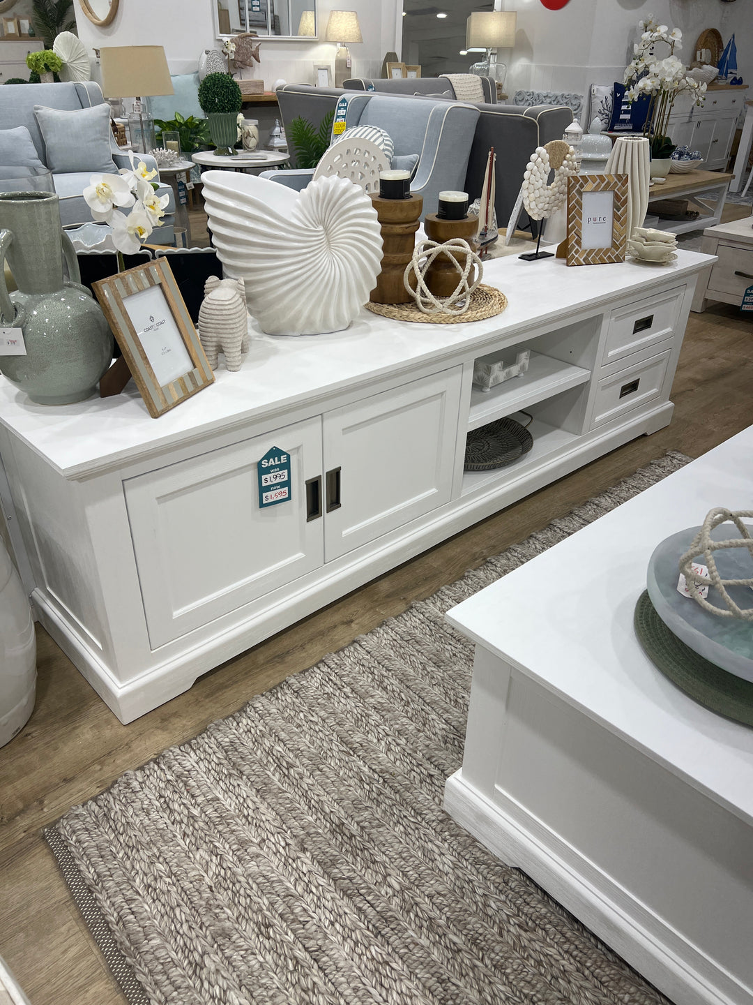 South Beach Large TV Unit 220cm FLOORSTOCK