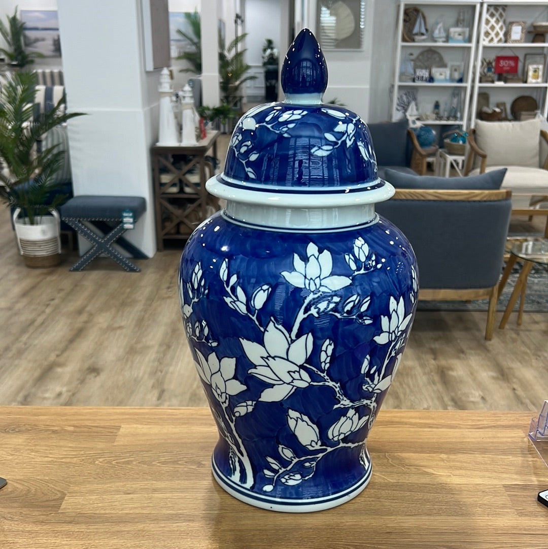 Magnolia Porcelain Large Ginger Jar