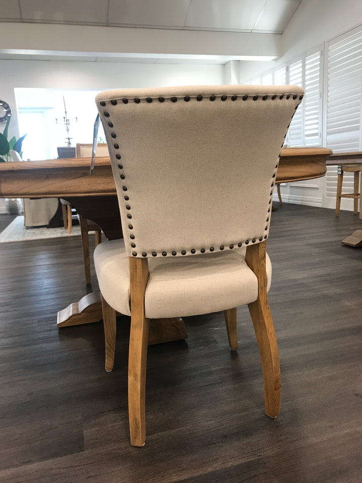 Clara Oakwood Linen Dining Chair