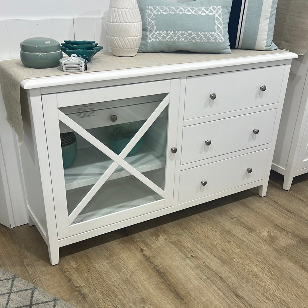 Hampton Dresser with glass door