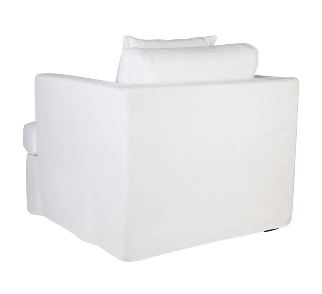 Manhattan Armchair White Linen