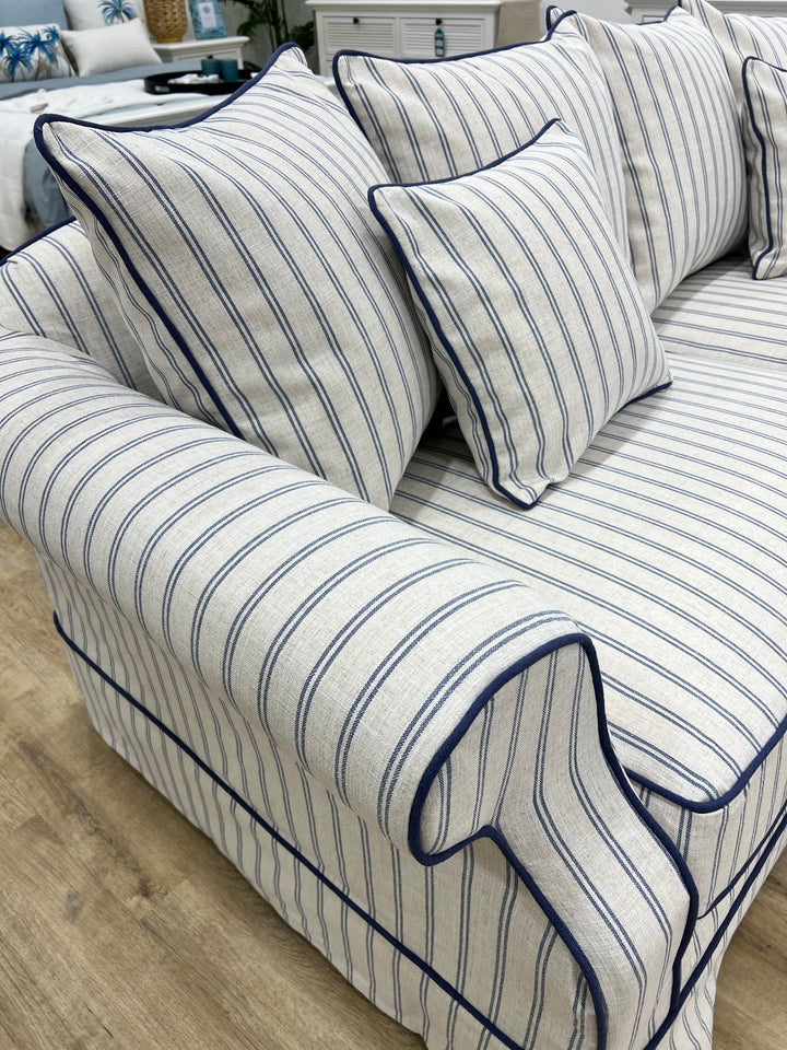 Ayla Hamptons 2 Seater Sofa Pinstripe