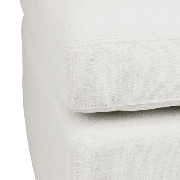 Manhattan Ottoman White Linen