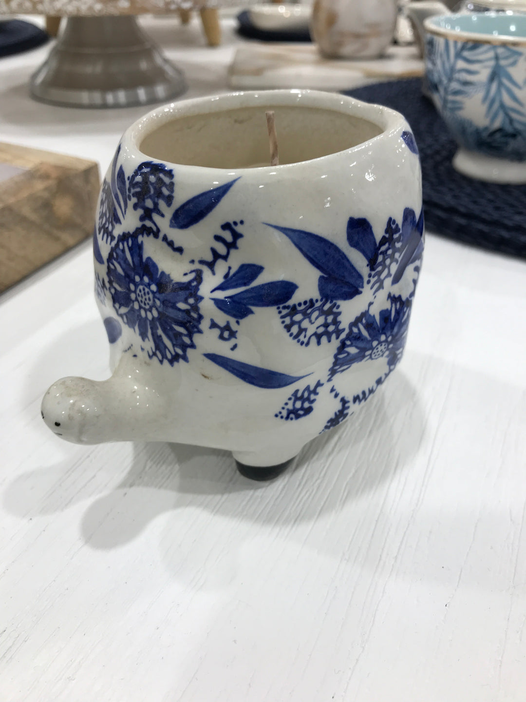 Candle turtle floral