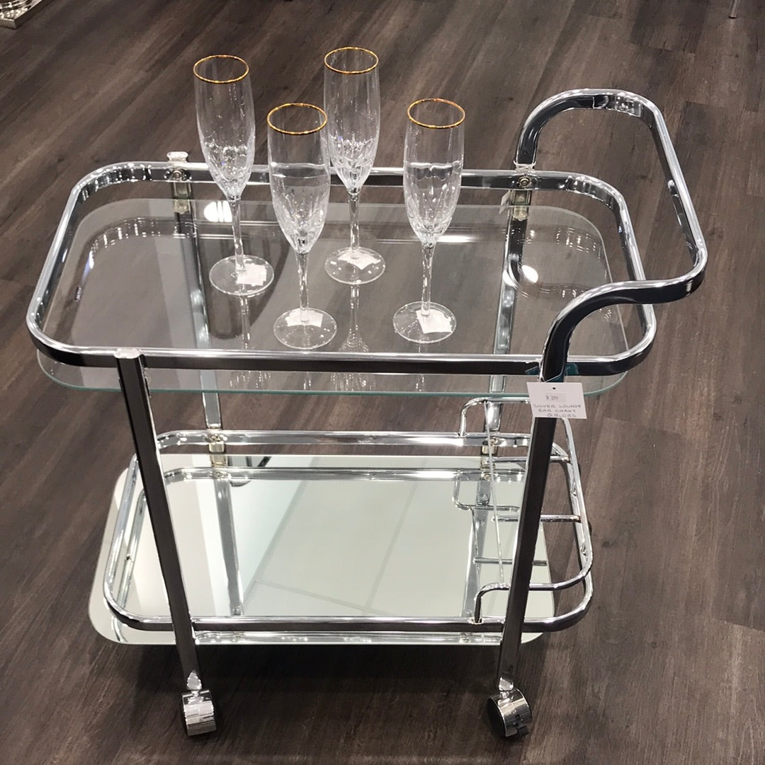 Silver Lounge Bar Cart