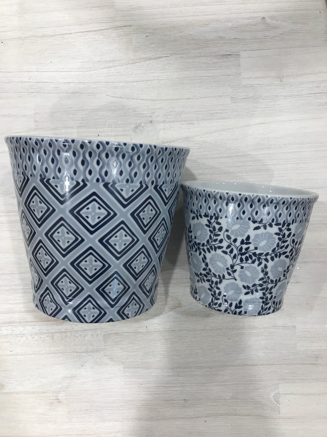 Aarna LARGE Ceramic Pot 17.5x16cm Blue