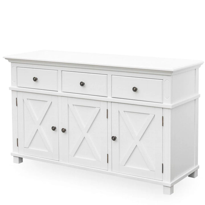 Sorrento Hamptons 3 Drawer Buffet White FLOORSTOCK