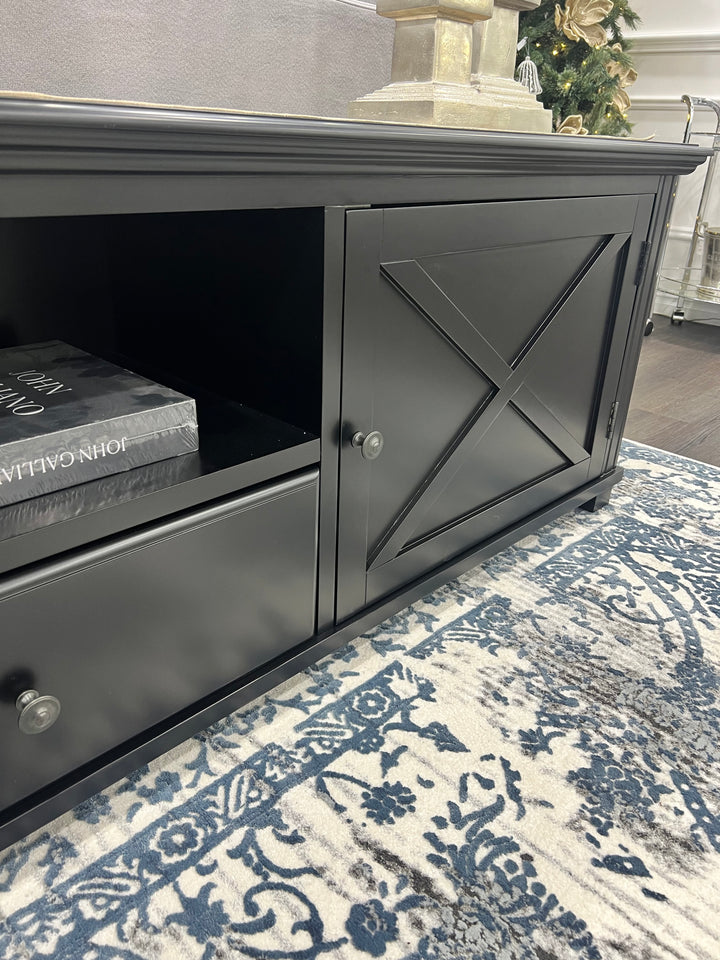 Sorrento Hamptons Black Large TV Unit 220cm